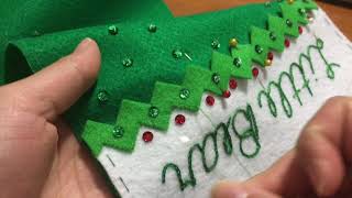 Bucilla Letters to Santa Felt Stocking Kit Video 2 [upl. by Carpio]