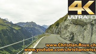 UHD4K  Switzerland 283 Camera on board Klausenpass  Col du Clausen Descente du Col Hero3 [upl. by Ogu518]