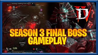 Diablo 4 Season 3 Final boss Malphas Gameplay Malphas Keeper of the Vaults First Attempt [upl. by Blus]