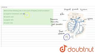 Which of the following vein is not a part of hepatic portal circulation  12  TEST 9  BIOLOGY [upl. by Noiztneb]