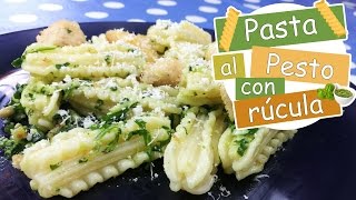 Pasta al pesto con rúcula 🍝 Receta italiana  Como hacer pasta con salsa pesto fácil y rapido [upl. by Ihdin484]