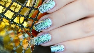 Tuto Nail Art Foils antique [upl. by Sprung147]