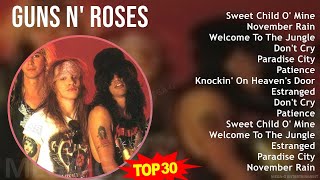 G u n s N  R o s e s 2024 MIX All Songs  1980s Music  Top Hard Rock Heavy Metal Music [upl. by Cyprus]