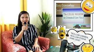 Basic Criminology Series l Legal Maxim in Criminal Law No1 l Criminology [upl. by Adnorahs]