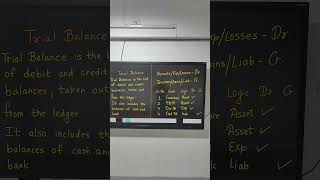 Trial Balance Class 11 accounts  trial balance kaise banate h  shorts ytshorts class11 account [upl. by Delamare]