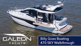 Stylish Galeon 470 Sky Ft Lauderdale Boat Show 2023 for Silver Seas Yachts Seattle [upl. by Maclaine142]