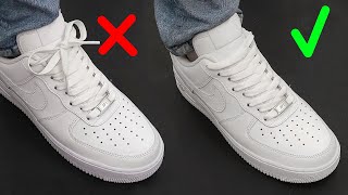 How To Hide Laces On shoes Nike Air Force 1  2 WAYS [upl. by Larrabee376]