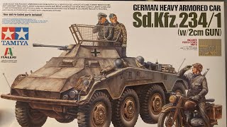 ItaleriTamiya 135 scale German Heavy Armored car kit review [upl. by Sidon]