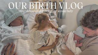 BIRTH VLOG  positive labour amp delivery of our second baby raw amp real [upl. by Anahsahs958]