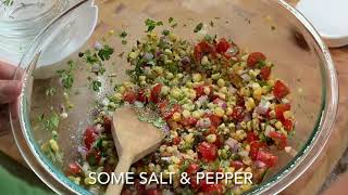 Easy Corn Salsa Recipe [upl. by Silirama851]