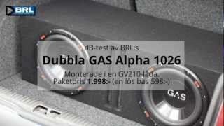 dBtest av dubbla GAS ALPHA 1026 [upl. by Jemmie]