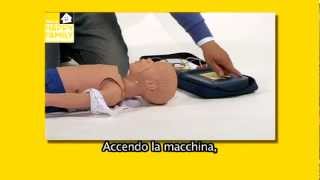 Uso del defibrillatore nella rianimazione pediatrica con sottotitoli italianomp4 [upl. by Labana769]