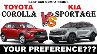 ALL NEW Toyota COROLLA CROSS Vs ALL NEW Kia SPORTAGE  Which one do you prefer [upl. by Eittam975]