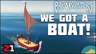 Building A Dock and A BOAT  New Islands Ahead Breakwaters E4  Z1 Gaming [upl. by Anailuy]