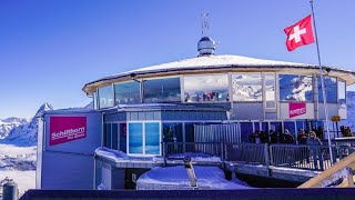 Schilthorn Switzerland  Birg Thrill Walkmountains walking amazing schilthorn jamesbond [upl. by Aihsemot]