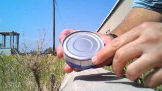 How to open a can without a can opener [upl. by Eiruam]