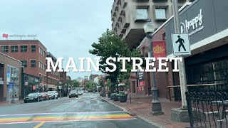 Driving around downtown Moncton New Brunswick July 2023 [upl. by Anuhsal]