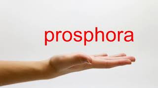 How to Pronounce prosphora  American English [upl. by Faulkner609]