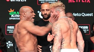 Mike Tyson B SLAPS Jake Paul at weigh in as ALL HELL BREAKS LOOSE [upl. by Eidur]