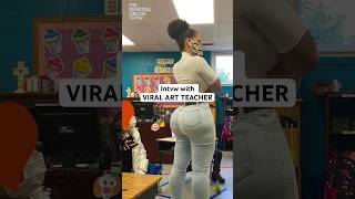 Art teacher WENT VIRAL for being curvy‼️😳 teacher bodypositive interview [upl. by Araj623]