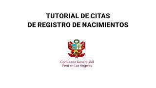 Tutorial de citas de Registro de Nacimiento [upl. by Tory]