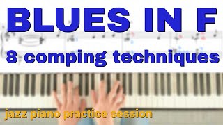 Blues in F With Comping Voicings [upl. by Zeiler593]