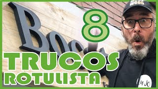 🎱 8 TRUCOS de ROTULISTA para un rótulo de PALETS RECICLADOS con letras CORPÓREAS pintada a spray [upl. by Maril]