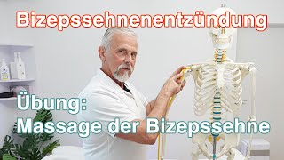 Schulterschmerzen Übung bei Bizepssehnenentzündung ➡️ Massage der Bizepssehne [upl. by Bowrah]