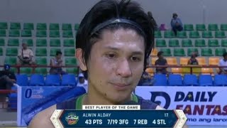 Alwin Alday Drops CAREERHIGH 43 PTS vs Imus Agimat  MPBL 2024 [upl. by Akcir]