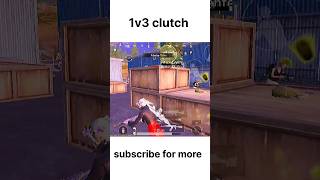 1v3 clutch 🥶 wait for end  pubgmobile pubgshorts youtubeshorts [upl. by Cypro]