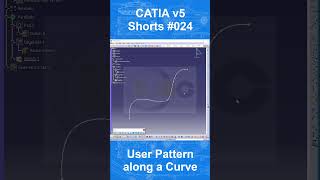 Catia v5 Shorts 024  User Pattern along a Curve  Path [upl. by Dalohcin]