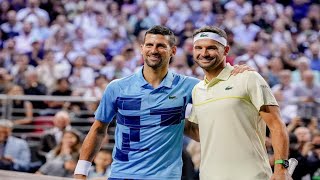 Novak Djokovic vs Grigor Dimitrov Highlights  Charity Tennis Match 2024 [upl. by Poole]