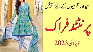 Latest Printed frock design 2023 for cotton lawn frock k design new for Eid [upl. by Zingg844]