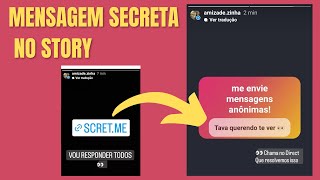 Mensagem Secreta no Story do Instagram  Responder Mensagem Secreta no Story [upl. by Celio]