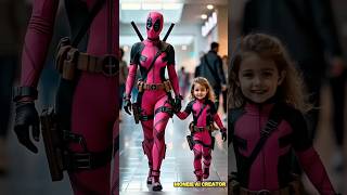 Deadpools woman and her daughter marvel shorts short [upl. by Nilde640]