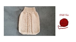 wärmenden Sack ähnlich wie Pucksack für Neugeborene stricken Schritt für Schritt Anleitung [upl. by Euqenimod986]