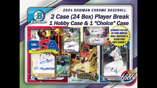 PSA 1010 DAY EVENT  2024 BOWMAN CHROME 2 Case 24 Box PLAYER Break 8 eBay 101024 [upl. by Dewey]