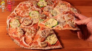 PIZZA INTEGRAL DE VEGETALES🍕🥒🍄FÁCIL Y SALUDABLE [upl. by Nuahsyd643]