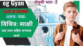 NCERT Sanskrit Class 10 Chapter 8 Vichitra Sakshi sanskrit viral [upl. by Kurtz]