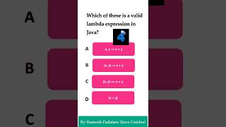 Java Quiz 57  Which of these a valid lambda expression java javaquiz javamcq javatest [upl. by Kellene]