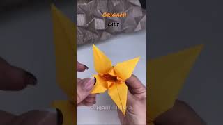 Unbelievable Learn How to Create a Stunning Origami Lily 🌺shorts origami [upl. by Ezequiel285]