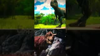 Dino battle Disney carnotaurus vs indominus rex [upl. by Eerolam544]