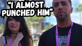 Mizkif and Emiru Got Harassed LIVE at TwitchCon [upl. by Tisman144]