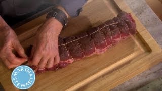 Tying Beef Tenderloin⎢Martha Stewarts Cooking School [upl. by Thaddeus]