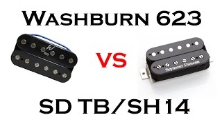 Bridge Pickup Washburn 623 vs Seymour Duncan SH14TB14  Washburn Dime Rebel  Axe FX [upl. by Akibma82]