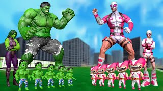 FAMILY HULK VS FAMILY GWENDOLYNE POOLE GWENPOOL  LIVE ACTION STORY [upl. by Maddocks920]