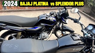 2024 Splendor plus vs Bajaj platina ❤️ full comparison ❤️ full review ❤️ onroad price ❤️mileage ❤️ [upl. by Nosidam412]