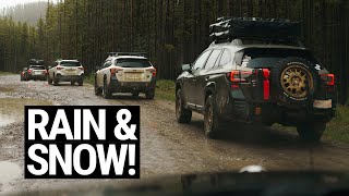 5 Subaru Wildernesses Brave the Rain for Spring Camping Adventure [upl. by Anaidiriv]