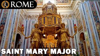 Rome guided tour ➧ Basilica of Saint Mary Major 4K Ultra HD [upl. by Llemej]