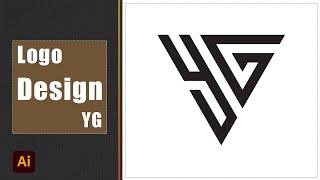 Modern YG Logo Design Tutorial with Illustrator [upl. by Adao]